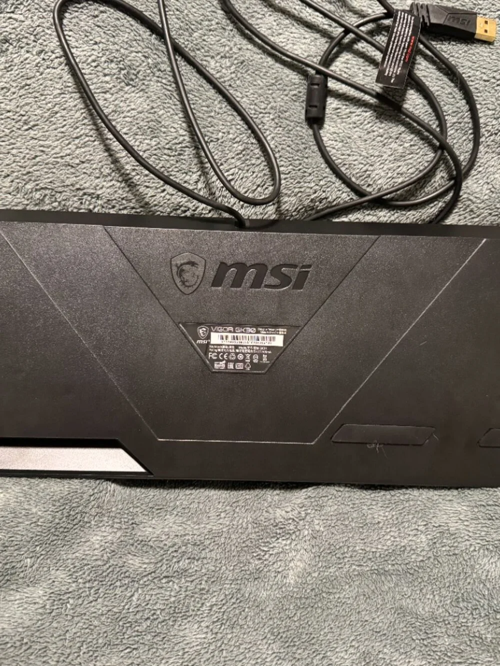 MSI Vigor GK30 Wired RGB Gaming Keyboard - Black